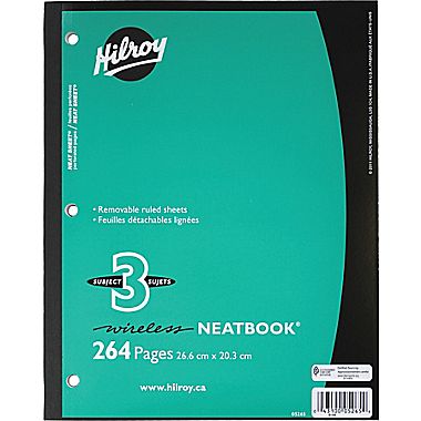 Hilroy 3 Subject Neat book (10 1/2 x 8) - 264 pages - Image 1